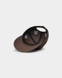 HUF Multi Hit 6-Panel Curved Visor Strapback Brown