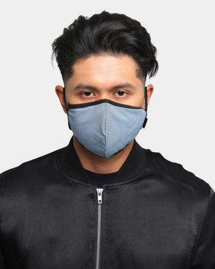 Brixton Antimicrobial Face Mask Blue Engineer