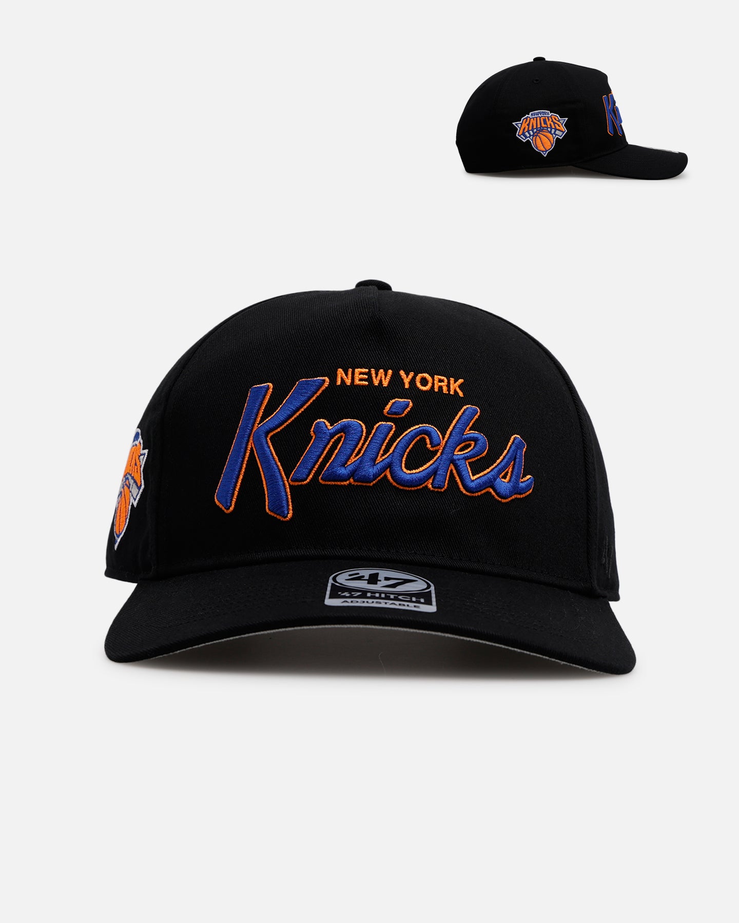 47 Brand New York Knicks 'Black Dome Script' 47 Hitch Snapback