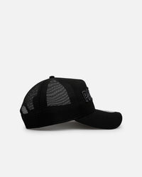 New Era San Diego Padres 'Distressed' 9FORTY A-Frame Trucker Snapback Black/White