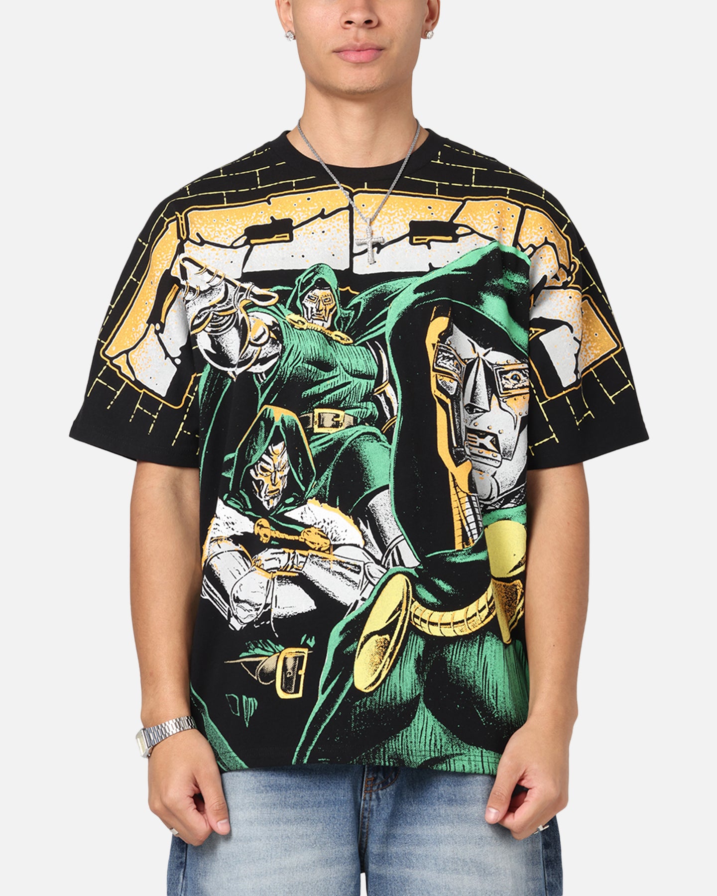 73Studio Marvel Doctor Doom All Over Print T-Shirt Black | Culture