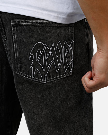 Revenge Cross Denim Pants Black