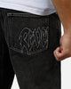 Revenge Cross Denim Pants Black