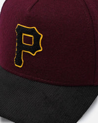 New Era Pittsburgh Pirates 'Large Chenille' 9FORTY A-Frame Snapback Maroon