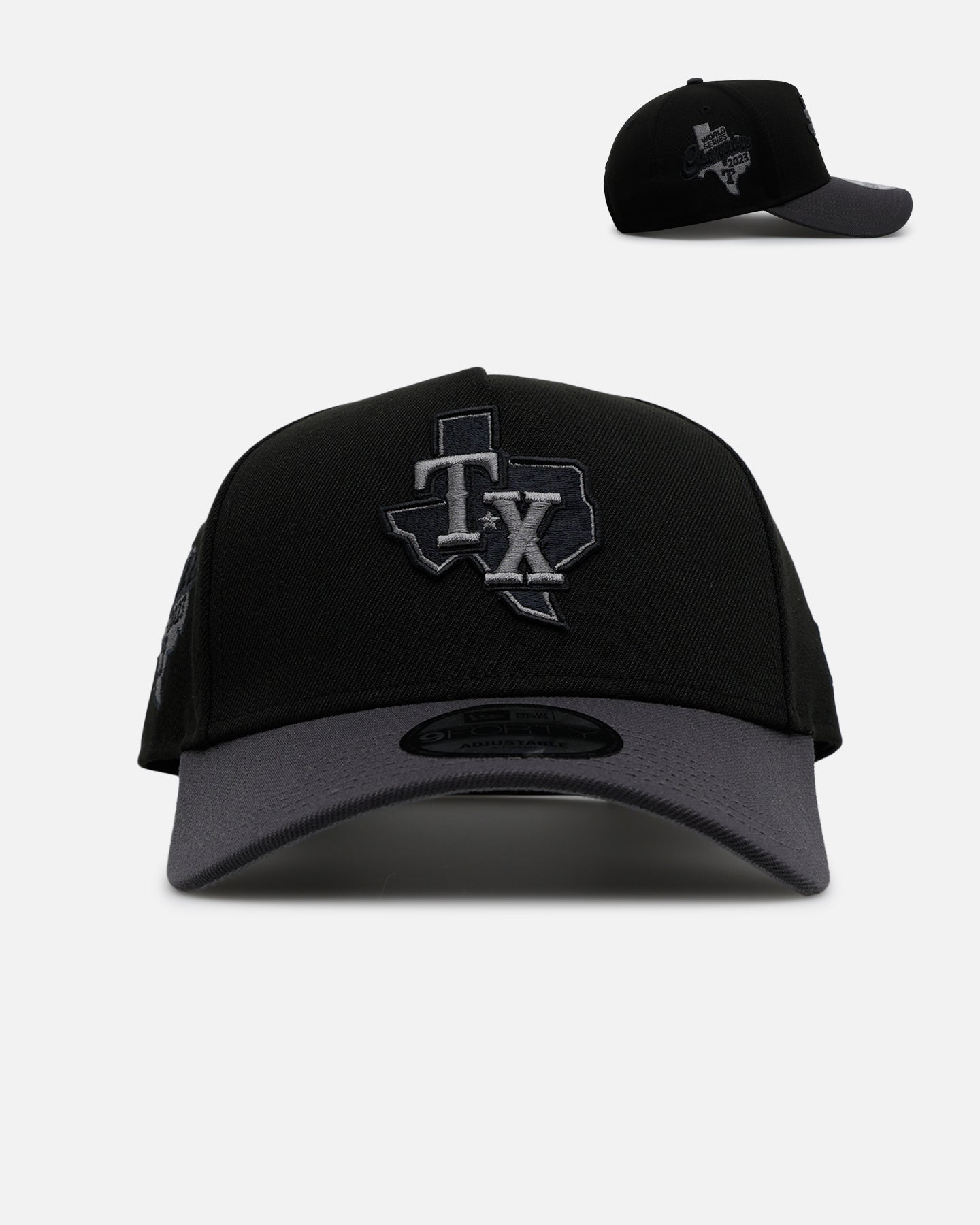 New Era Texas Rangers 'Stealth' 9FORTY A-Frame Snapback Black