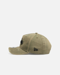 New Era Los Angeles Lakers 'Distressed Olive' 9FORTY A-Frame Snapback Olive