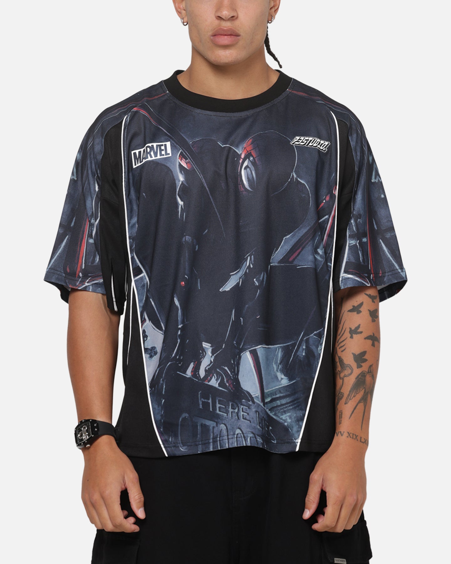 73Studio Marvel Spider-Man Superior Jersey Black | Culture Kings US