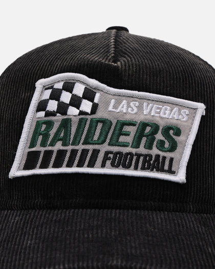 New Era Las Vegas Raiders 'Washed Cord Racer' Corduroy Golfer Trucker Snapback Washed Black
