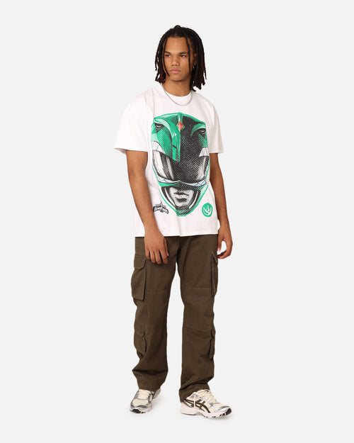73Studio X Power Rangers Green Ranger Big Head Heavyweight T-Shirt White