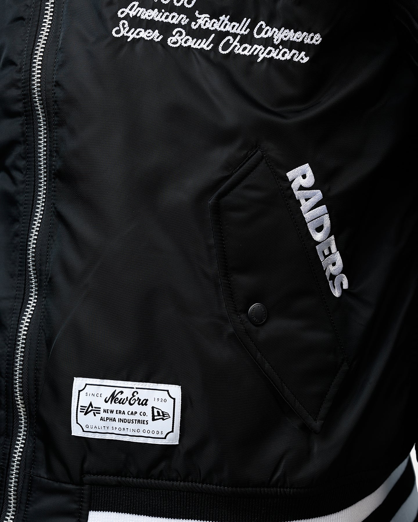 New Era X Alpha Series X NFL Las Vegas Raiders MA-1 Bomber Jacket