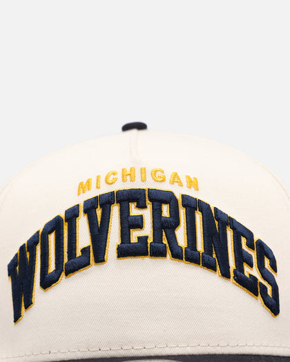 New Era Michigan Wolverines 'Vintage Arch Logo' 9FORTY A-Frame Snapback Official Team Colors