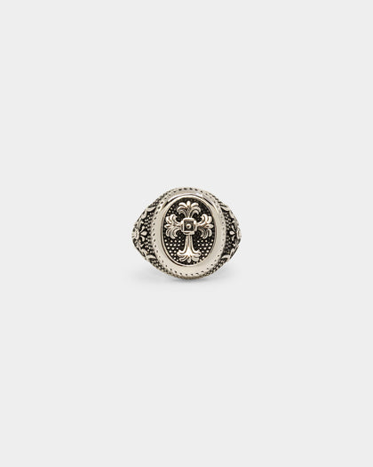 NXS Heirloom Cross Ring White Gold
