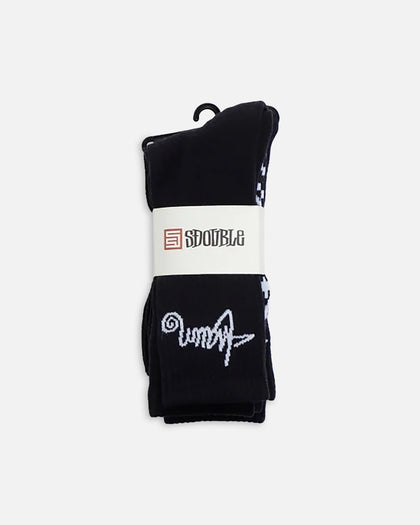 S Double Standard Shawn Crew Socks 3 Pack Black