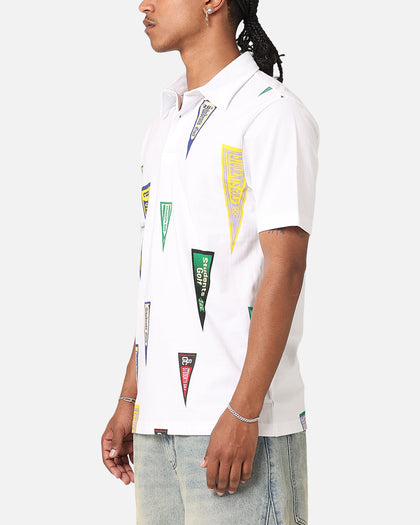 Students Golf Harris Pique Short Sleeve Polo Shirt White