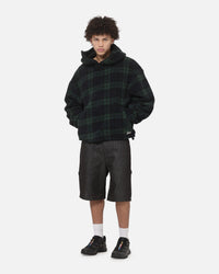 Carre Sherpa Hooded Jumper Tartan Plaid