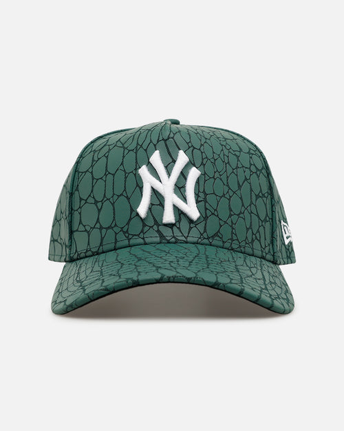 New Era New York Yankees 'Croc Skin 2.0' 9FORTY A-Frame Snapback Dark Green
