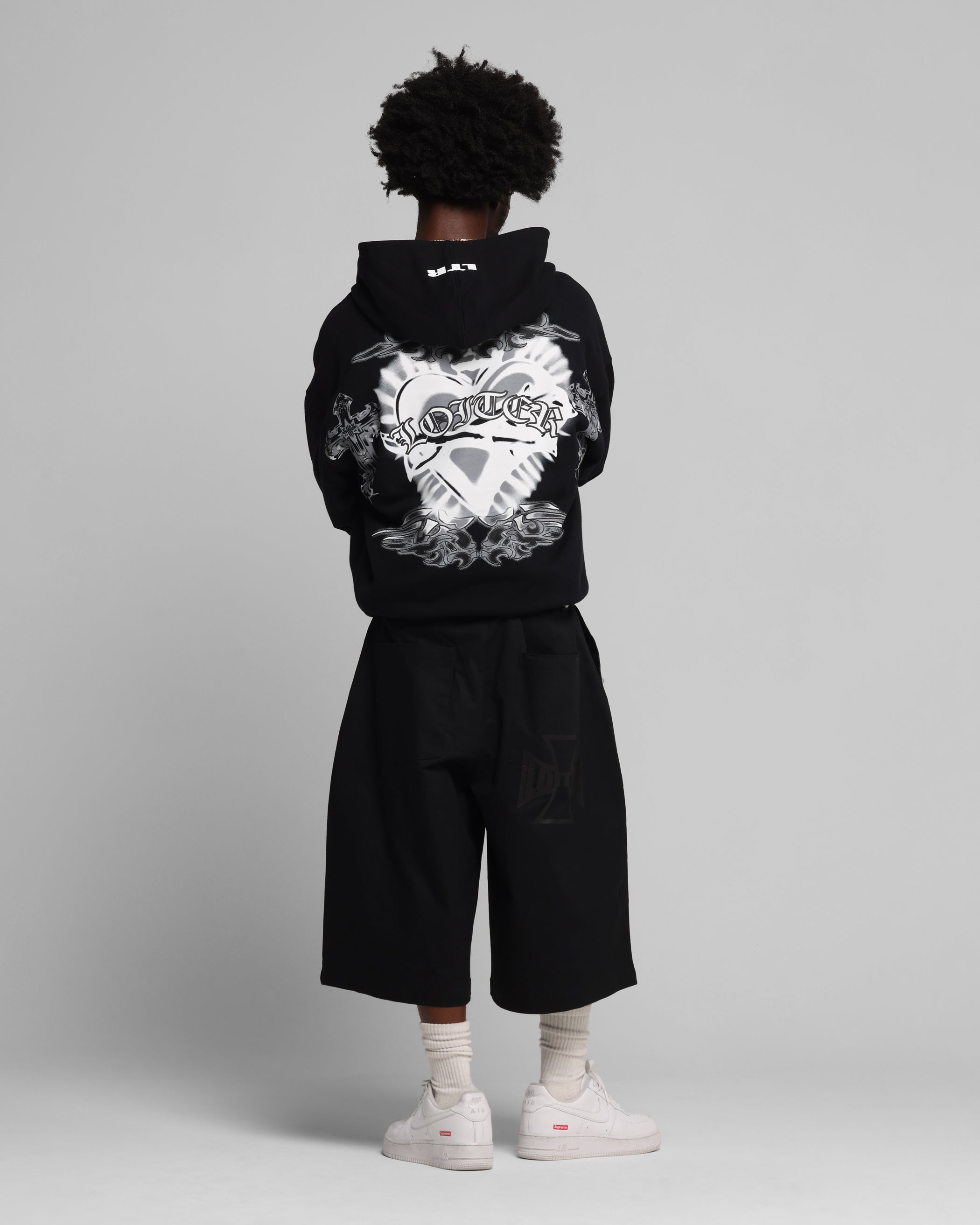Loiter Hearts Zip Hoodie Black | Culture Kings US