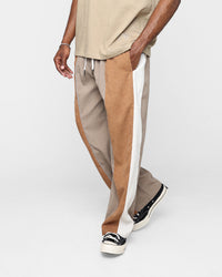 XXIII Charlie Wide Leg Pants Brown Combo Grey