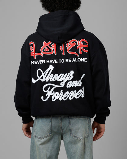 Loiter Always And Forever Zip Hoodie Black