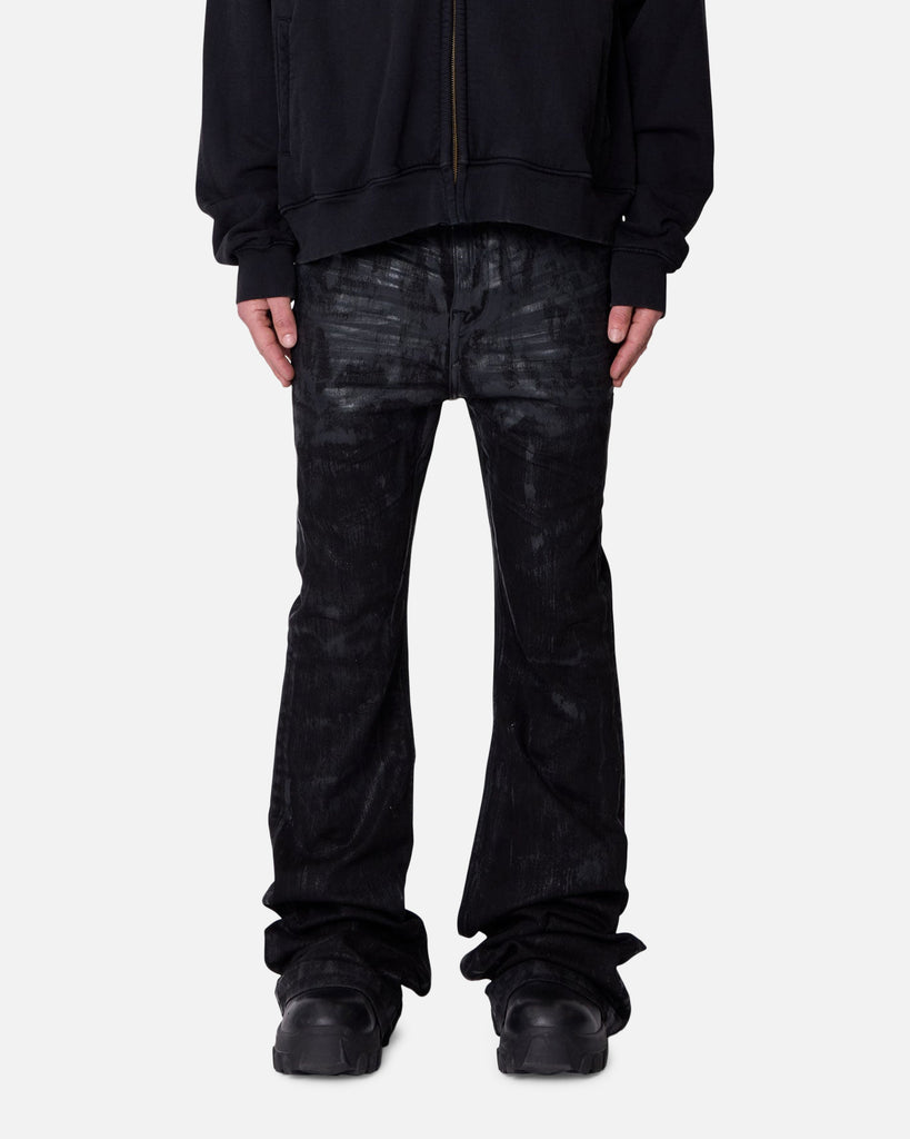 MNML Super Stacked Denim Jeans Washed Black | Culture Kings US