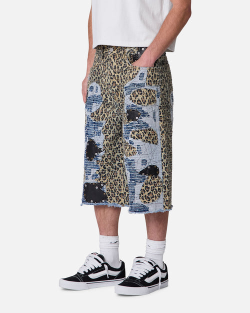 MNML Ultra Baggy Cheetah Boro Shorts Multi