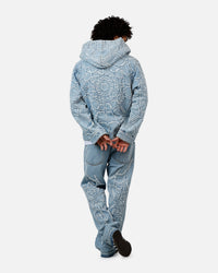 Revenge Spider Web Denim Jacket Blue
