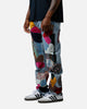 MNML V647 Baggy Patchwork Denim Jeans Blue Multi