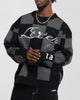 Loiter Checker Knit Sweater Black/Grey