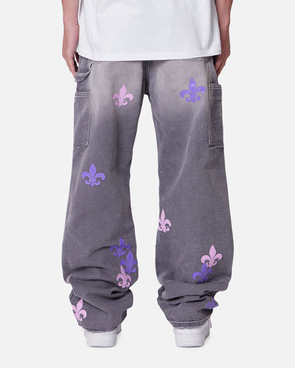 MNML Ultra Baggy Fleur Carpenter Pants Grey