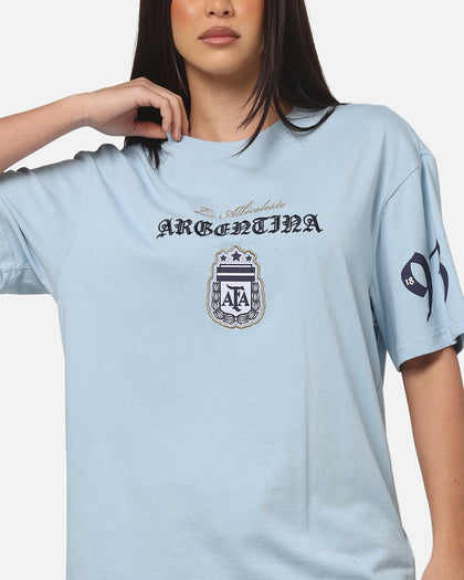 Majestic Athletic Argentina Halftone Crest T-Shirt Argentina Blue