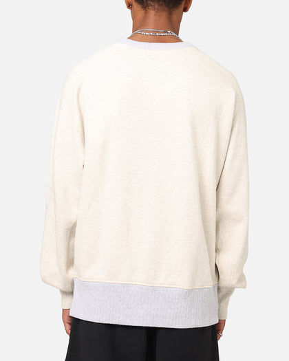 Champion 50's Saddle Crew Sweatshirt Oatmeal Heather