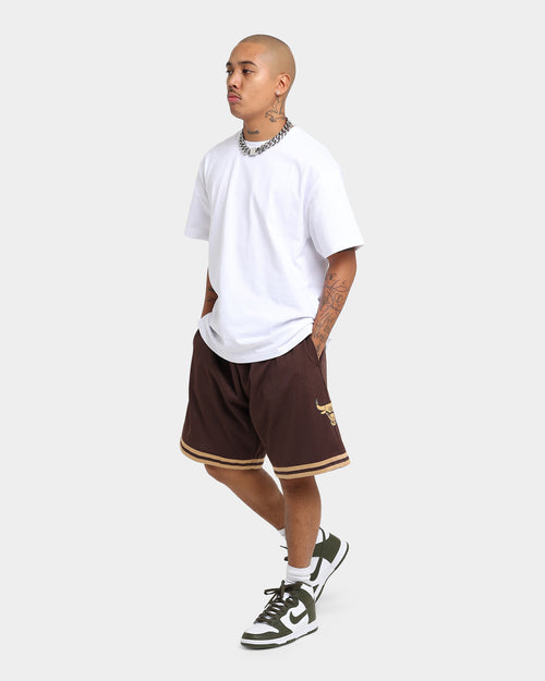 Mitchell & Ness Chicago Bulls Lux Brown Swingman Shorts Baroque Brown