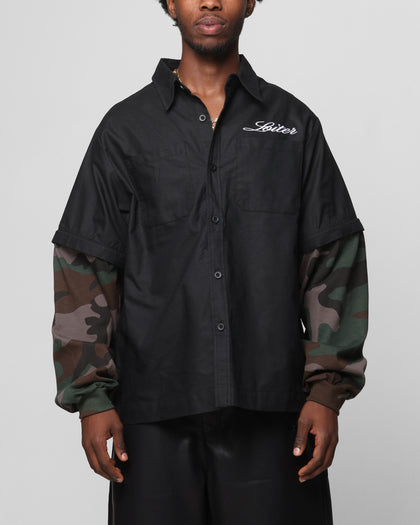 Loiter Art Studio Work Shirt Black/Camo