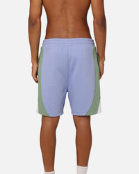 Carre C Star Panelled Shorts Pale Blue