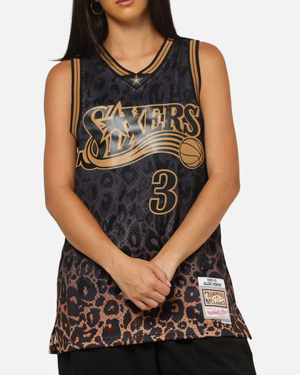 Mitchell & Ness Philadelphia 76ers Allen Iverson 'Leopard' Swing Jersey Black/Leopard