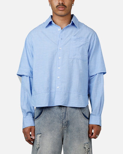 MNML Chambray Double Layer Shirt Blue