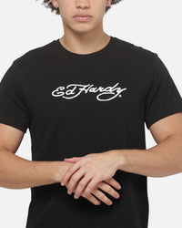 Ed Hardy Wake Up T-Shirt Washed Black