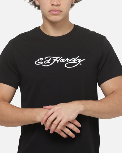Ed Hardy Wake Up T-Shirt Washed Black
