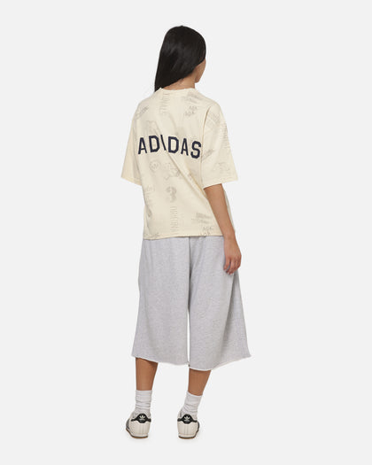 Adidas Vintage All Over Print T-Shirt Night Indigo
