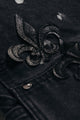 MNML Ultra Baggy Torn Fleur Double Knee Pants Washed Black