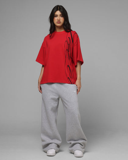 Loiter Script T-Shirt Red
