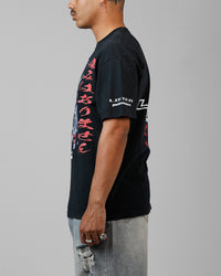 Loiter Cybernetics Heavyweight T-Shirt Black Acidwash