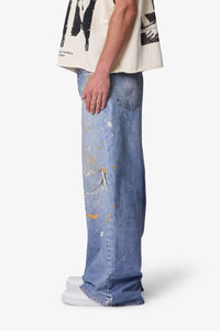 MNML Paint Printed Raven Denim Blue