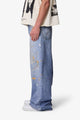 MNML Paint Printed Raven Denim Blue