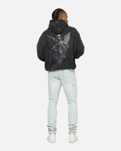 Saint Morta Celestial Boxy Hoodie Black Wash