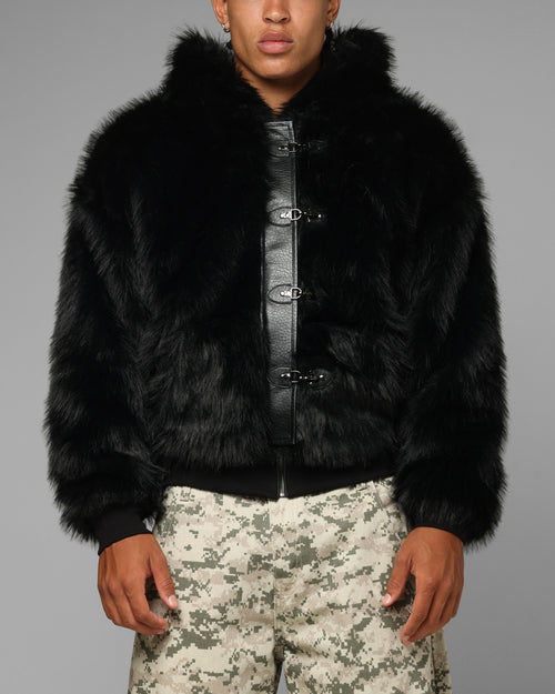 Loiter Eastern Bloc Fur Jacket Black