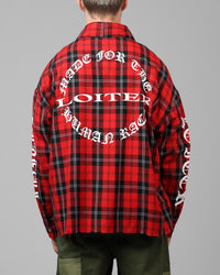 Loiter Kimono Flannel Red