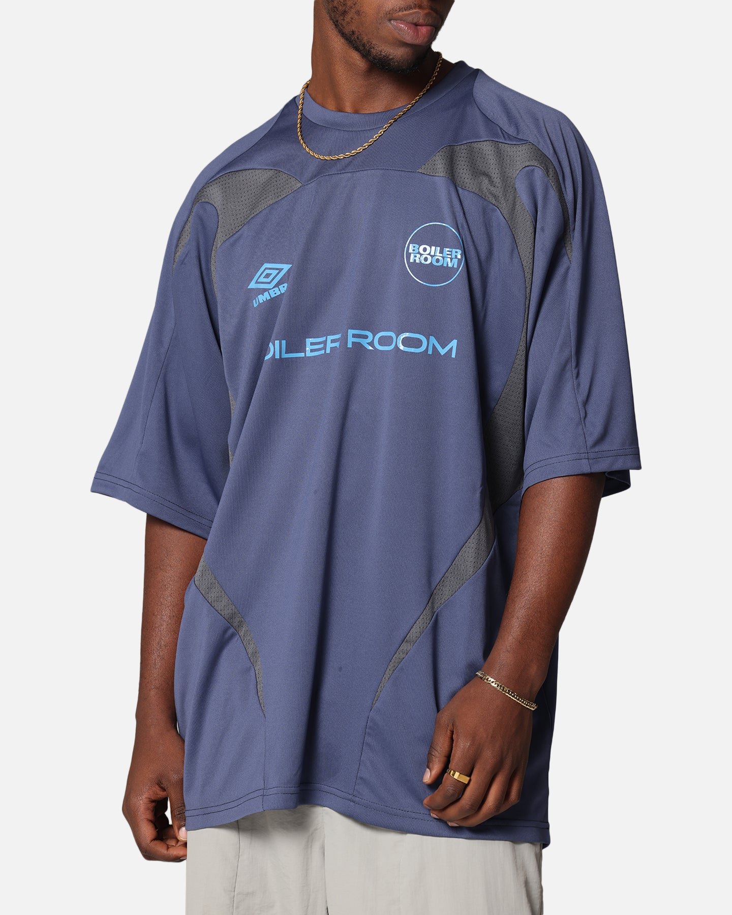 Boiler Room X Umbro Football Jersey T-Shirt Blue | Culture Kings US