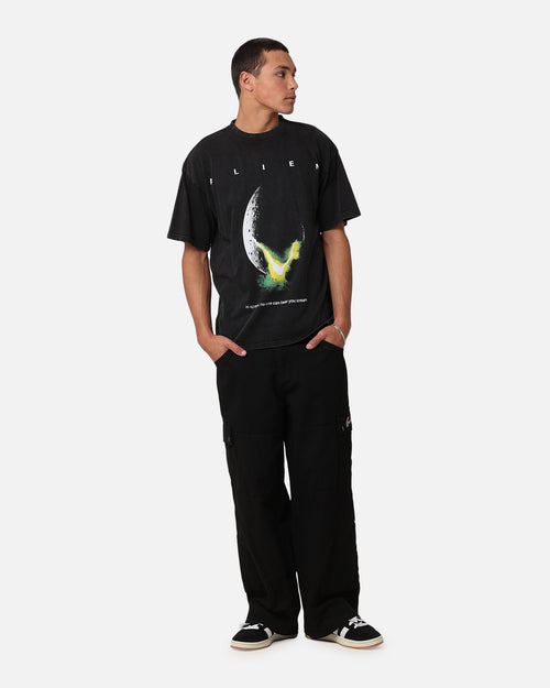 73Studio Alien Classic Vintage T-Shirt Black Acidwash