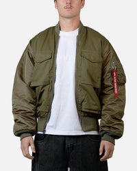 Alpha Industries MA-1 Mixed Cotton Jacket Green